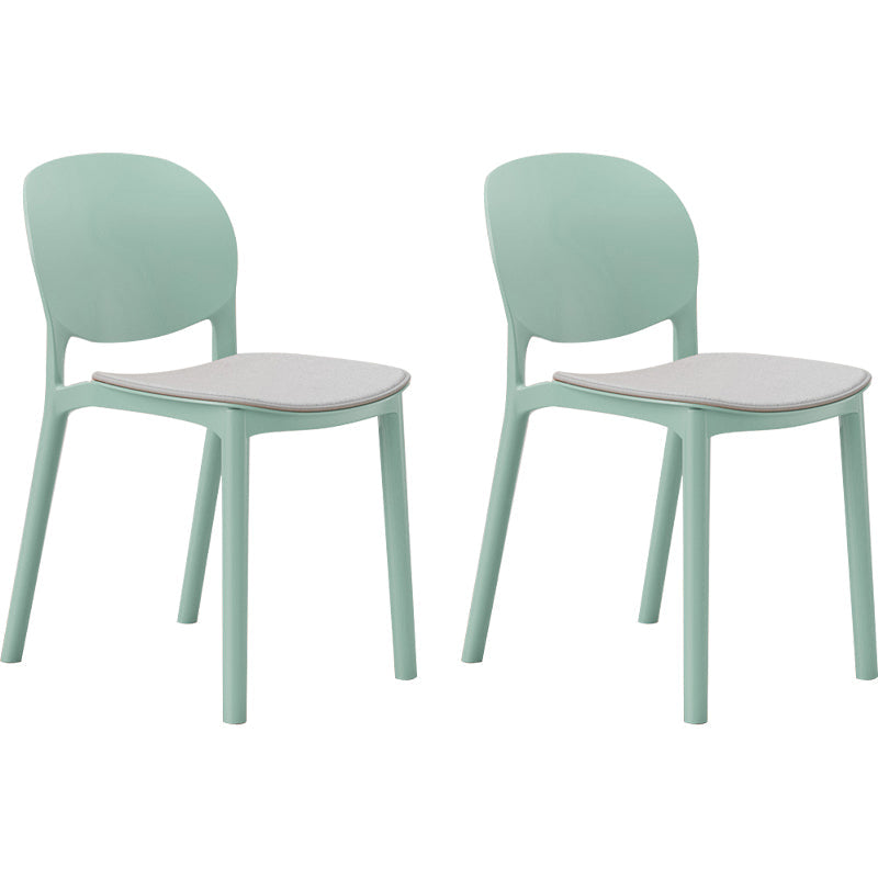 Nordic Stackable Backrest Chair with Acrylic Legs for Dining Room
