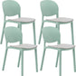 Nordic Stackable Backrest Chair with Acrylic Legs for Dining Room