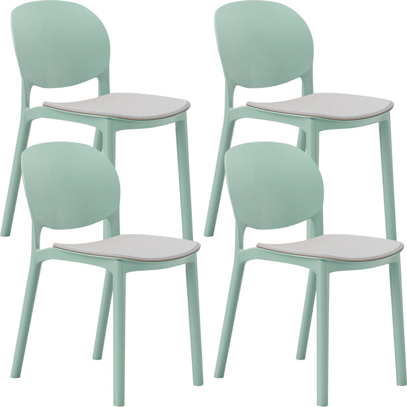 Nordic Stackable Backrest Chair with Acrylic Legs for Dining Room