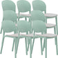 Nordic Stackable Backrest Chair with Acrylic Legs for Dining Room