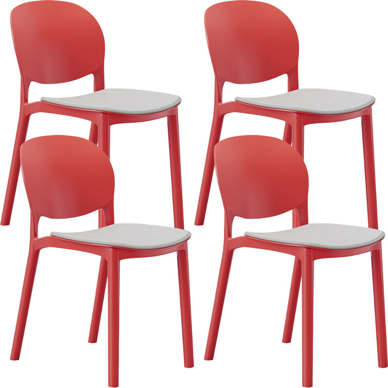 Nordic Stackable Backrest Chair with Acrylic Legs for Dining Room