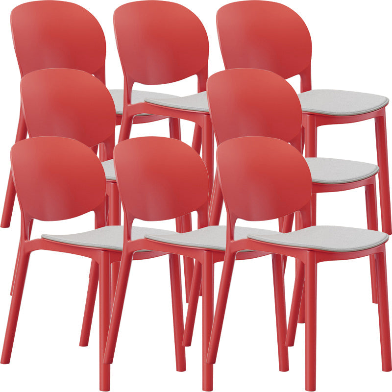 Nordic Stackable Backrest Chair with Acrylic Legs for Dining Room