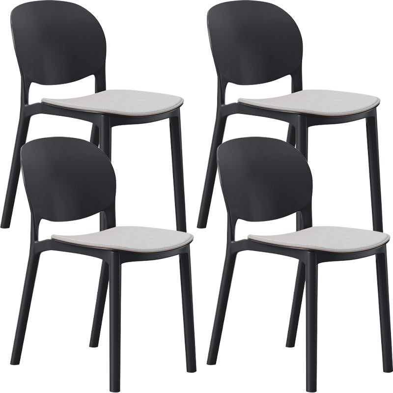 Nordic Stackable Backrest Chair with Acrylic Legs for Dining Room