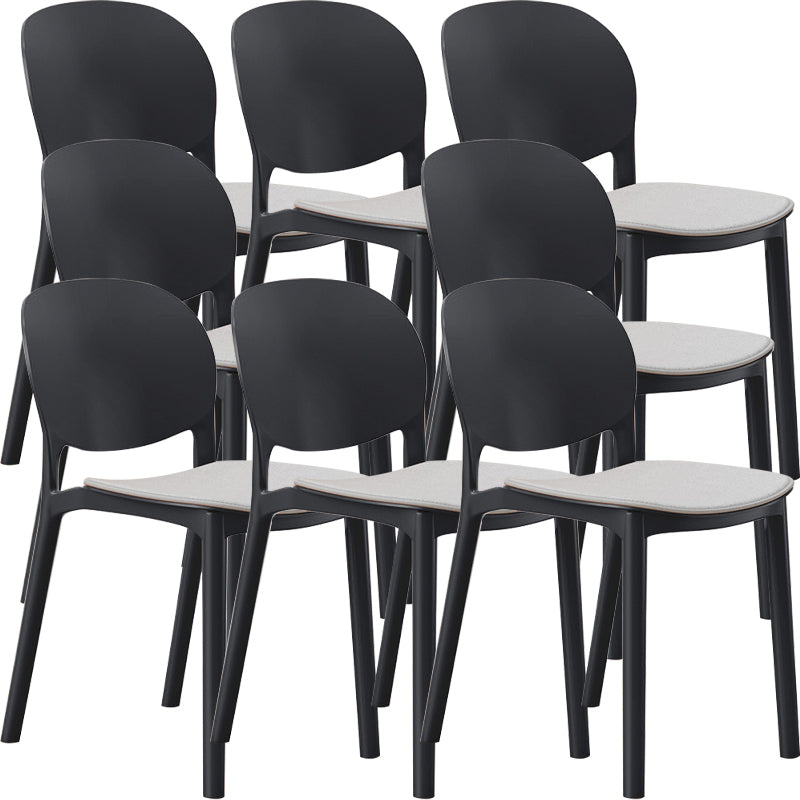 Nordic Stackable Backrest Chair with Acrylic Legs for Dining Room