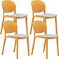 Nordic Stackable Backrest Chair with Acrylic Legs for Dining Room