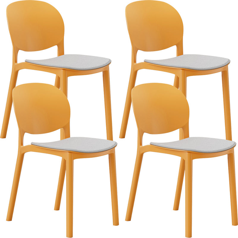 Nordic Stackable Backrest Chair with Acrylic Legs for Dining Room