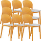 Nordic Stackable Backrest Chair with Acrylic Legs for Dining Room