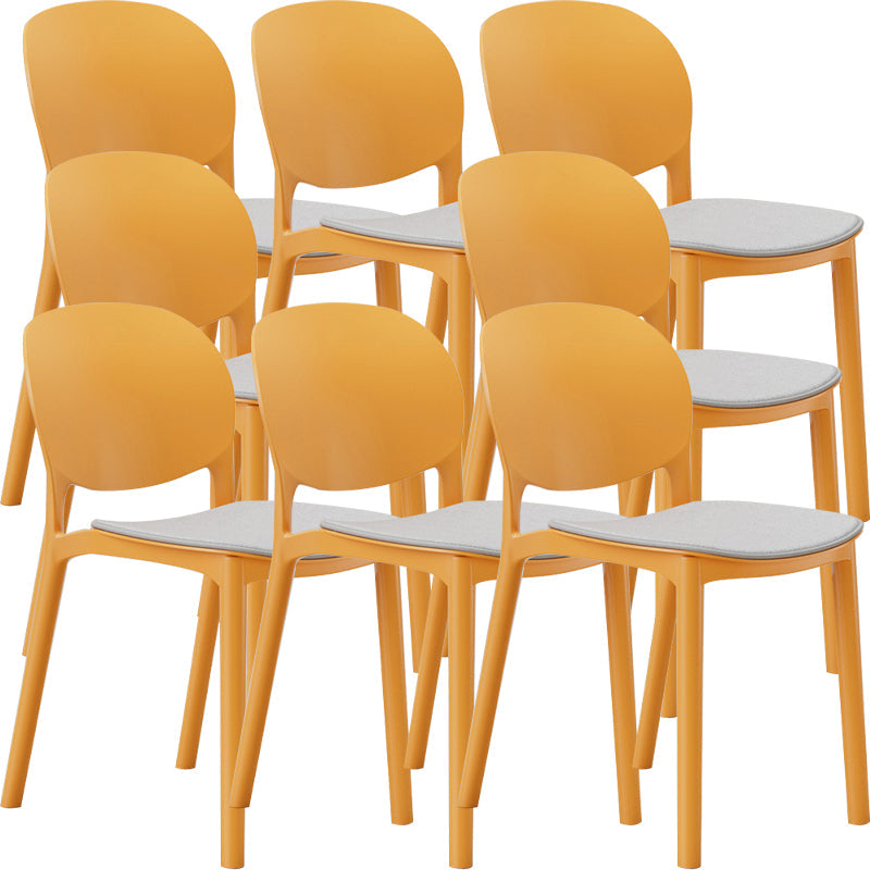 Nordic Stackable Backrest Chair with Acrylic Legs for Dining Room