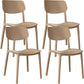 Nordic Stackable Backrest Chair with Acrylic Legs for Dining Room