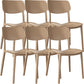 Nordic Stackable Backrest Chair with Acrylic Legs for Dining Room