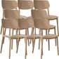 Nordic Stackable Backrest Chair with Acrylic Legs for Dining Room