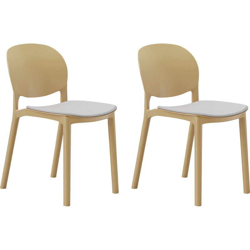 Nordic Stackable Backrest Chair with Acrylic Legs for Dining Room