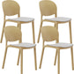 Nordic Stackable Backrest Chair with Acrylic Legs for Dining Room