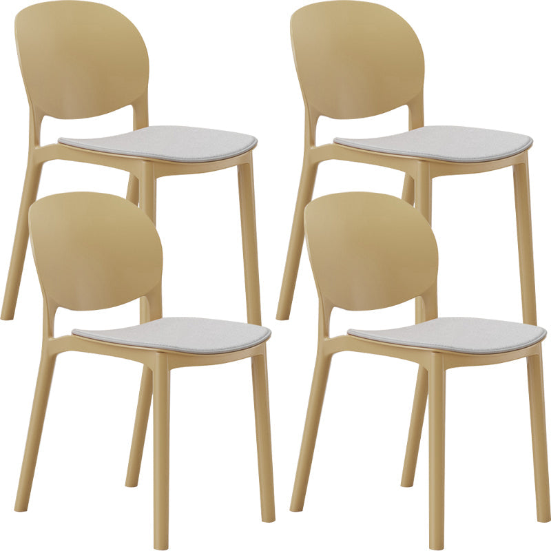 Nordic Stackable Backrest Chair with Acrylic Legs for Dining Room