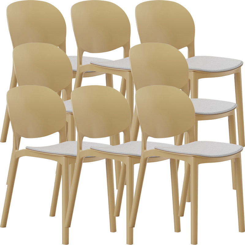 Nordic Stackable Backrest Chair with Acrylic Legs for Dining Room