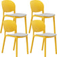 Nordic Stackable Backrest Chair with Acrylic Legs for Dining Room