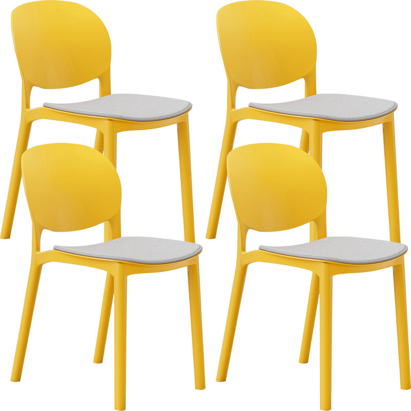 Nordic Stackable Backrest Chair with Acrylic Legs for Dining Room