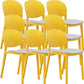 Nordic Stackable Backrest Chair with Acrylic Legs for Dining Room