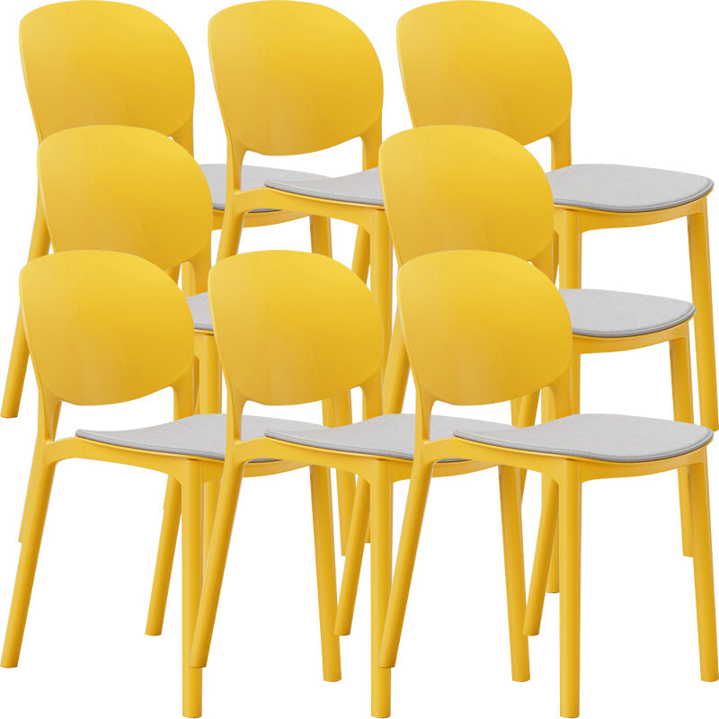 Nordic Stackable Backrest Chair with Acrylic Legs for Dining Room