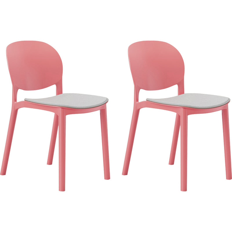 Nordic Stackable Backrest Chair with Acrylic Legs for Dining Room