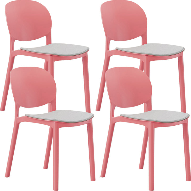 Nordic Stackable Backrest Chair with Acrylic Legs for Dining Room