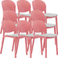 Nordic Stackable Backrest Chair with Acrylic Legs for Dining Room