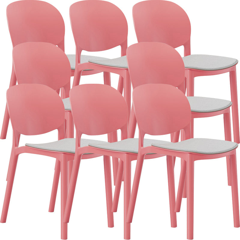 Nordic Stackable Backrest Chair with Acrylic Legs for Dining Room