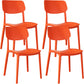 Nordic Stackable Backrest Chair with Acrylic Legs for Dining Room
