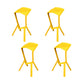 Backless Counter-height Stool Contemporary Plastic Bar & Counter Stool Yellow 4 Piece Set Clearhalo 'Bar Furniture' 'Bar Stools' 'bar_stools' 'furn' 'furn_bar_stools' 'Furniture' 'Kitchen & Dining Furniture' 7537353