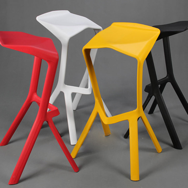 Backless Counter-height Stool Contemporary Plastic Bar & Counter Stool Clearhalo 'Bar Furniture' 'Bar Stools' 'bar_stools' 'furn' 'furn_bar_stools' 'Furniture' 'Kitchen & Dining Furniture' 7537354