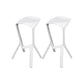 Backless Counter-height Stool Contemporary Plastic Bar & Counter Stool White 2 Piece Set Clearhalo 'Bar Furniture' 'Bar Stools' 'bar_stools' 'furn' 'furn_bar_stools' 'Furniture' 'Kitchen & Dining Furniture' 7537361