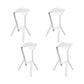 Backless Counter-height Stool Contemporary Plastic Bar & Counter Stool White 4 Piece Set Clearhalo 'Bar Furniture' 'Bar Stools' 'bar_stools' 'furn' 'furn_bar_stools' 'Furniture' 'Kitchen & Dining Furniture' 7537364