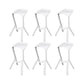 Backless Counter-height Stool Contemporary Plastic Bar & Counter Stool White 6 Piece Set Clearhalo 'Bar Furniture' 'Bar Stools' 'bar_stools' 'furn' 'furn_bar_stools' 'Furniture' 'Kitchen & Dining Furniture' 7537366