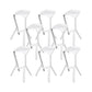 Backless Counter-height Stool Contemporary Plastic Bar & Counter Stool White 8 Piece Set Clearhalo 'Bar Furniture' 'Bar Stools' 'bar_stools' 'furn' 'furn_bar_stools' 'Furniture' 'Kitchen & Dining Furniture' 7537368