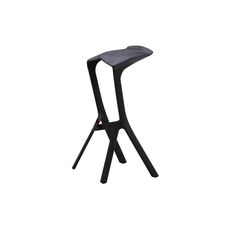 Backless Counter-height Stool Contemporary Plastic Bar & Counter Stool Black 1 Piece Clearhalo 'Bar Furniture' 'Bar Stools' 'bar_stools' 'furn' 'furn_bar_stools' 'Furniture' 'Kitchen & Dining Furniture' 7537369