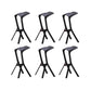 Backless Counter-height Stool Contemporary Plastic Bar & Counter Stool Black 6 Piece Set Clearhalo 'Bar Furniture' 'Bar Stools' 'bar_stools' 'furn' 'furn_bar_stools' 'Furniture' 'Kitchen & Dining Furniture' 7537372