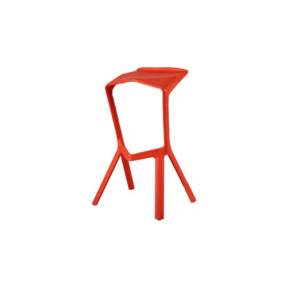 Backless Counter-height Stool Contemporary Plastic Bar & Counter Stool Red 1 Piece Clearhalo 'Bar Furniture' 'Bar Stools' 'bar_stools' 'furn' 'furn_bar_stools' 'Furniture' 'Kitchen & Dining Furniture' 7537374