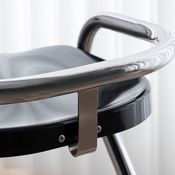 Eigentijdse lage rug 27-inch armloze barkruk met metalen basis