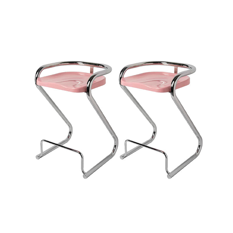 Eigentijdse lage rug 27-inch armloze barkruk met metalen basis