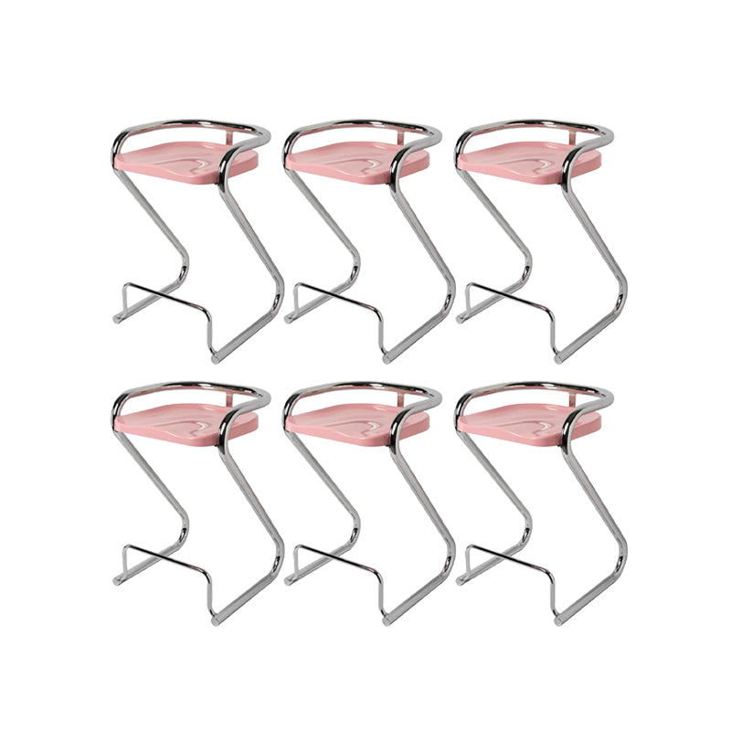 Eigentijdse lage rug 27-inch armloze barkruk met metalen basis