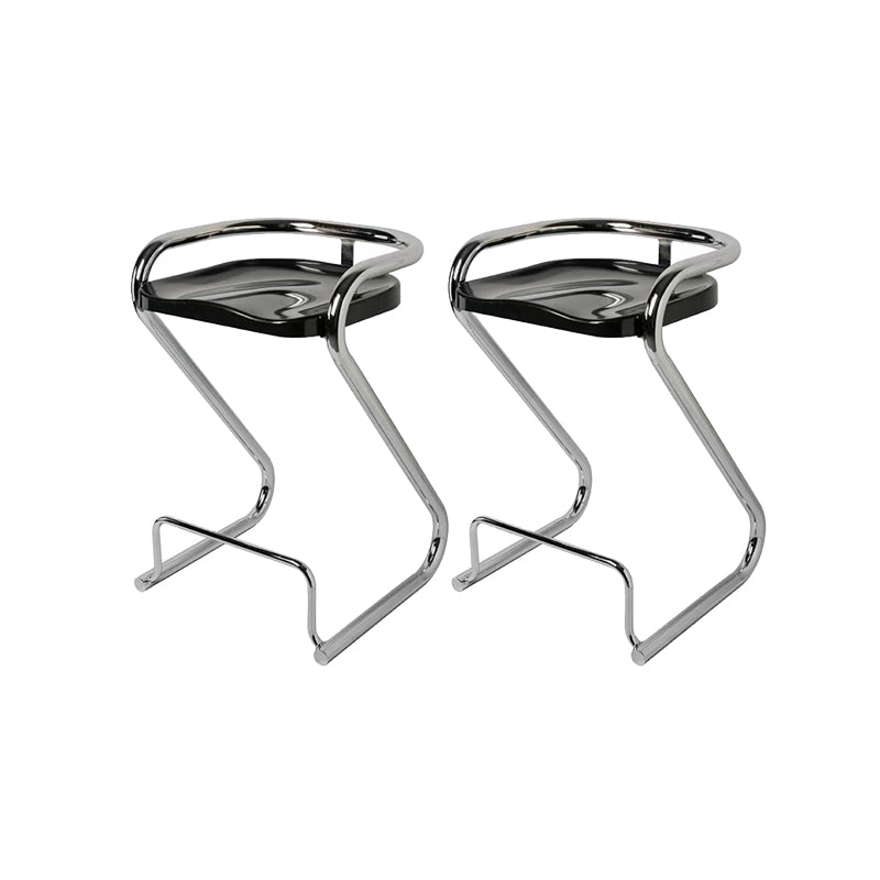 Eigentijdse lage rug 27-inch armloze barkruk met metalen basis