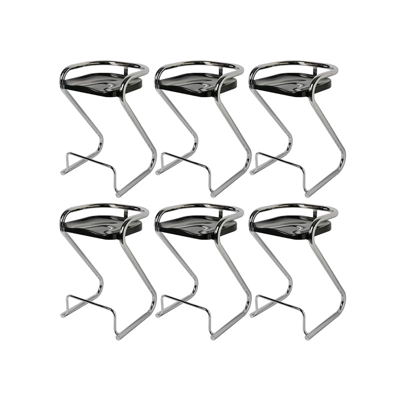 Eigentijdse lage rug 27-inch armloze barkruk met metalen basis