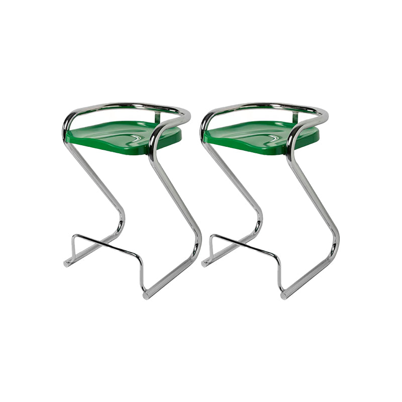 Eigentijdse lage rug 27-inch armloze barkruk met metalen basis