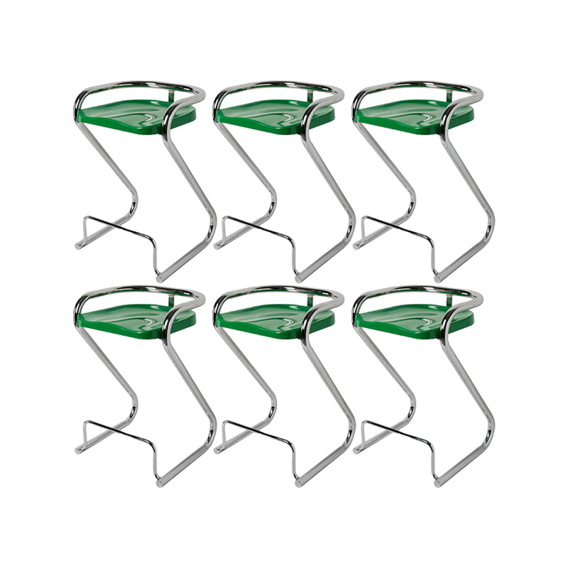 Eigentijdse lage rug 27-inch armloze barkruk met metalen basis