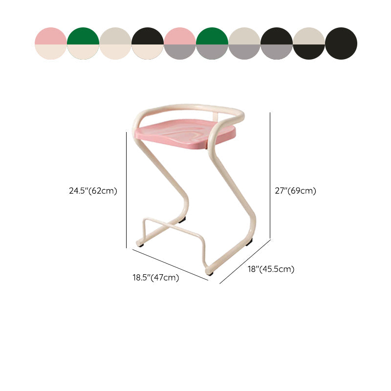 Eigentijdse lage rug 27-inch armloze barkruk met metalen basis