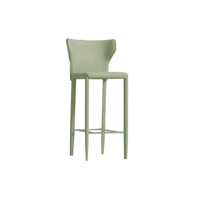 Contemporary Faux Leather 39-inch Bar Stools with Metal Base Green 1 Piece Clearhalo 'Bar Furniture' 'Bar Stools' 'bar_stools' 'furn' 'furn_bar_stools' 'Furniture' 'Kitchen & Dining Furniture' 7537485