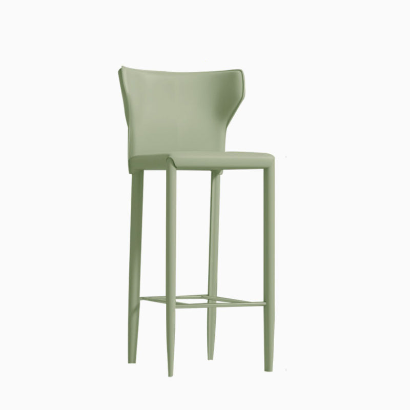 Contemporary Faux Leather 39-inch Bar Stools with Metal Base Clearhalo 'Bar Furniture' 'Bar Stools' 'bar_stools' 'furn' 'furn_bar_stools' 'Furniture' 'Kitchen & Dining Furniture' 7537492