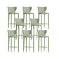 Contemporary Faux Leather 39-inch Bar Stools with Metal Base Green 8 Piece Set Clearhalo 'Bar Furniture' 'Bar Stools' 'bar_stools' 'furn' 'furn_bar_stools' 'Furniture' 'Kitchen & Dining Furniture' 7537493