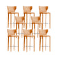 Contemporary Faux Leather 39-inch Bar Stools with Metal Base Orange 8 Piece Set Clearhalo 'Bar Furniture' 'Bar Stools' 'bar_stools' 'furn' 'furn_bar_stools' 'Furniture' 'Kitchen & Dining Furniture' 7537502