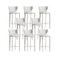 Contemporary Faux Leather 39-inch Bar Stools with Metal Base White 8 Piece Set Clearhalo 'Bar Furniture' 'Bar Stools' 'bar_stools' 'furn' 'furn_bar_stools' 'Furniture' 'Kitchen & Dining Furniture' 7537508